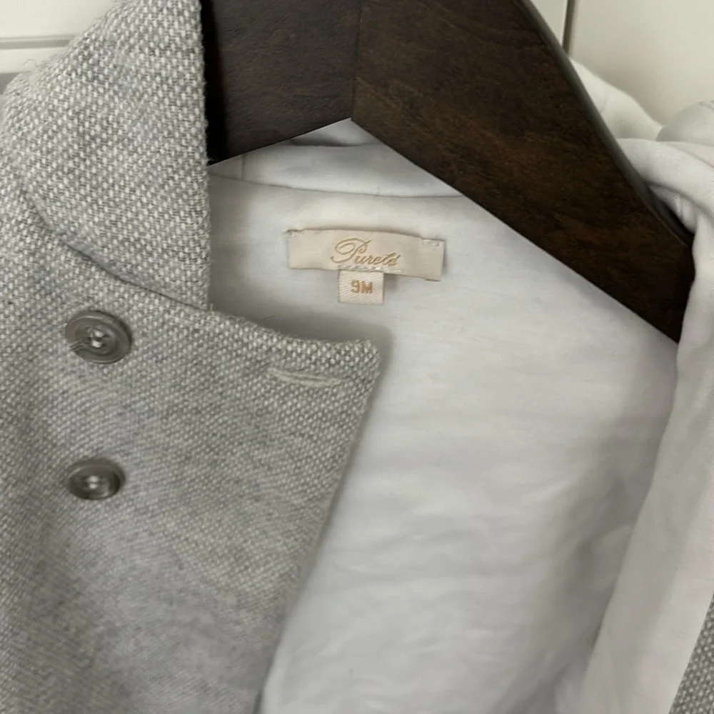 Purete du Bebe Baby Boy’s Grey Wool Blend Hooded Coat